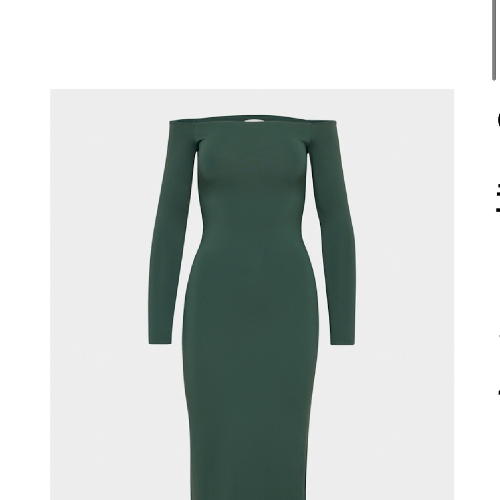 Aritzia contour Scarab Green Long Sleeve Dress